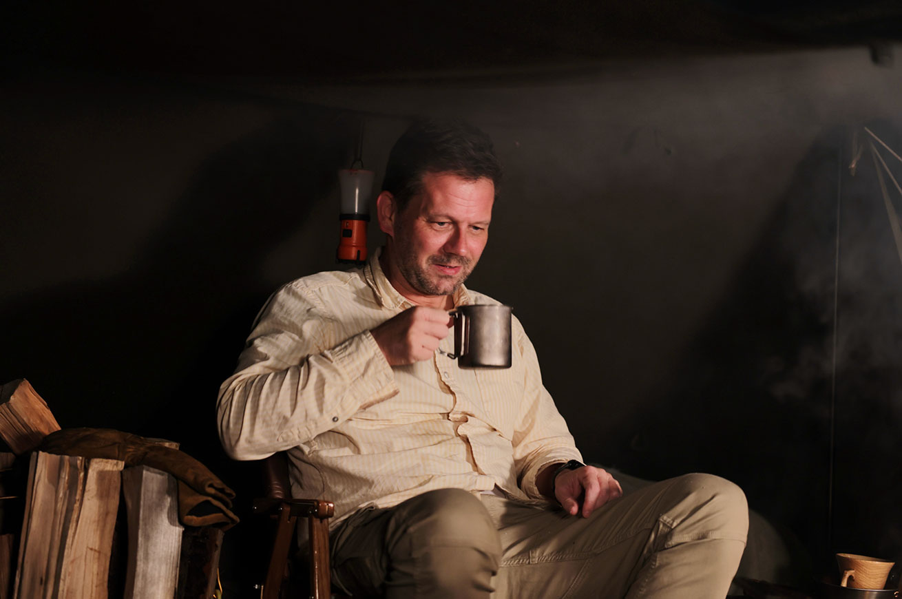 After grilling and savoring some fresh mutton I had bought in a nearby town, I settled into a moment of solitude.